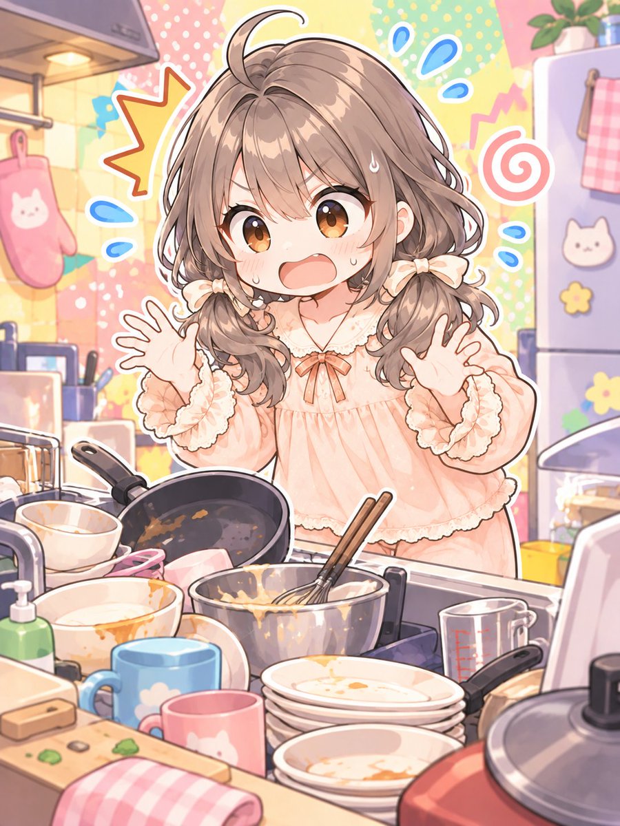 Yuna_AI_Project's tweet photo. フライパンひとつで作れるごはん、できました！
そしてこちらが、使ったボウルと菜箸とお皿です。
……確かに「洗い物ひとつ」とは書いていませんでしたね。

#霧島夕凪 #AIArt #釧路 https://t.co/CnaF6AyoL3