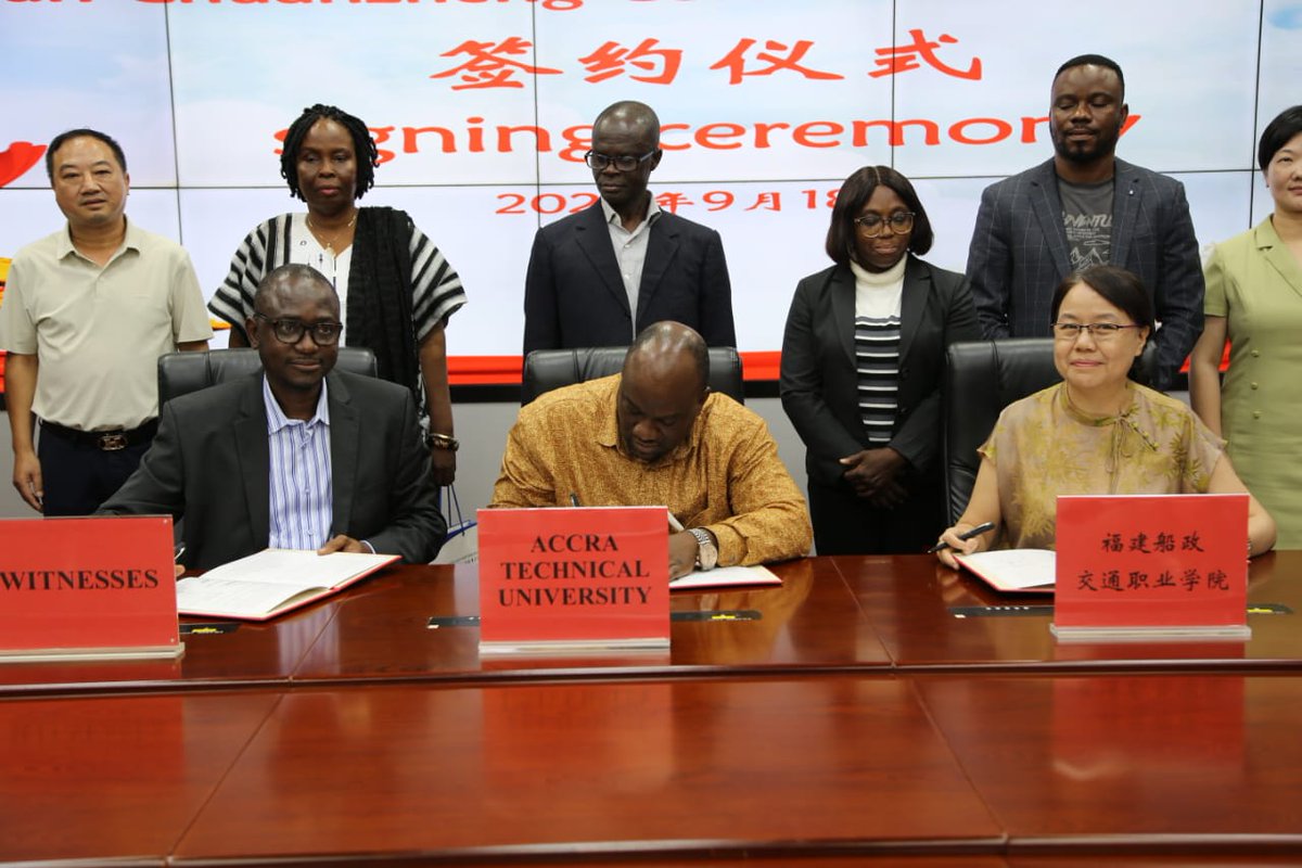 accratechuni's tweet photo. We’re excited to open another global opportunity for  students.

ATU has signed an MoU with Fujian Chuanzheng Communications College, China, creating a 2+1 study pathway for HND Civil Engineering students.

The first 25 students will also benefit from tuition-free study in China. https://t.co/AC9ao8E5O3