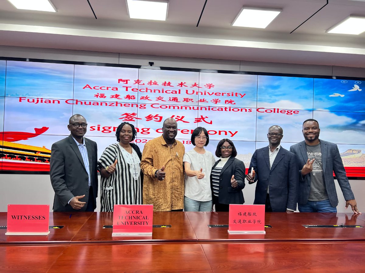 accratechuni's tweet photo. We’re excited to open another global opportunity for  students.

ATU has signed an MoU with Fujian Chuanzheng Communications College, China, creating a 2+1 study pathway for HND Civil Engineering students.

The first 25 students will also benefit from tuition-free study in China. https://t.co/AC9ao8E5O3