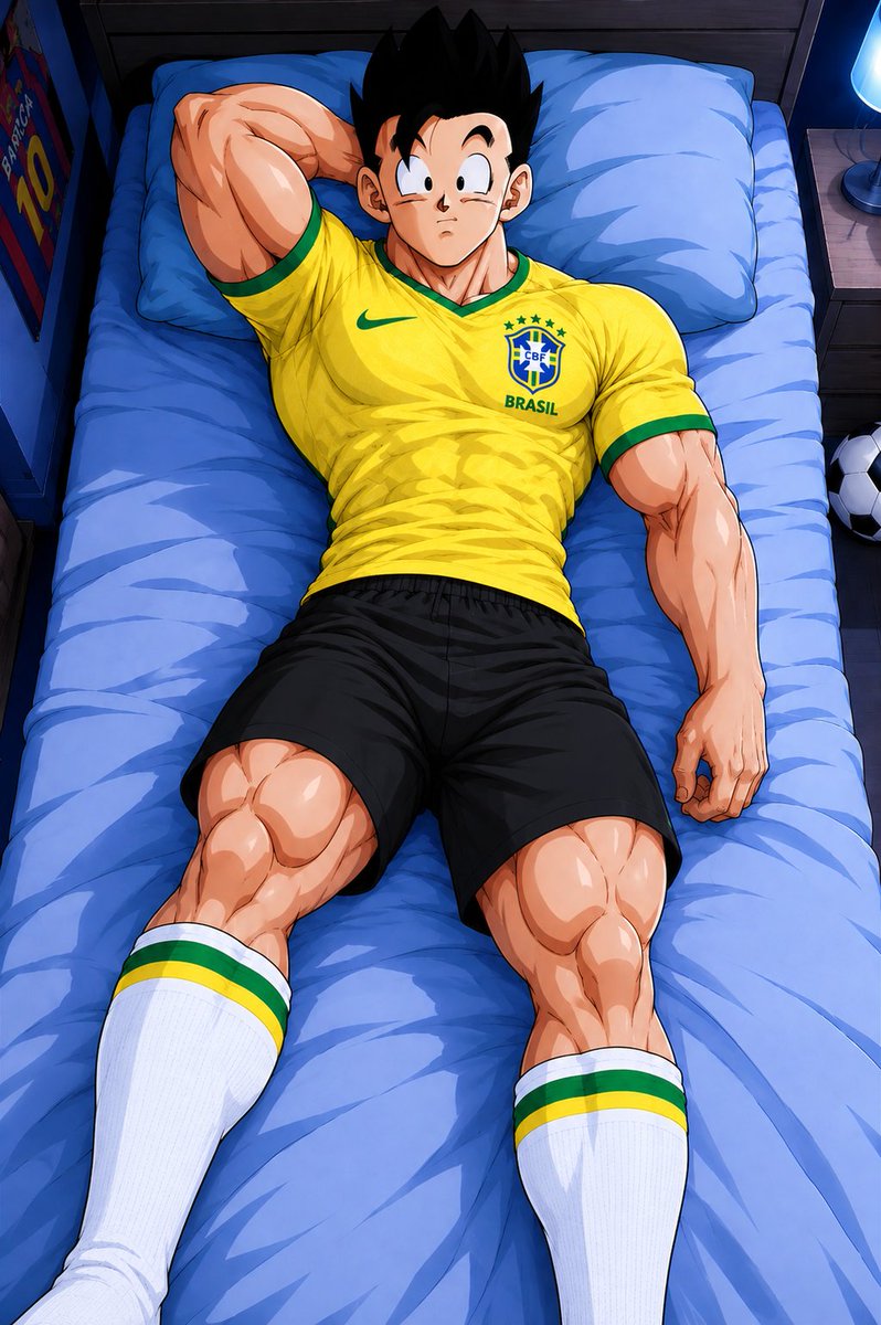 likesoccerjer's tweet photo. son gohan wearing brasil soccer jersey 
#everyone #brazil https://t.co/1aLczLj9N6