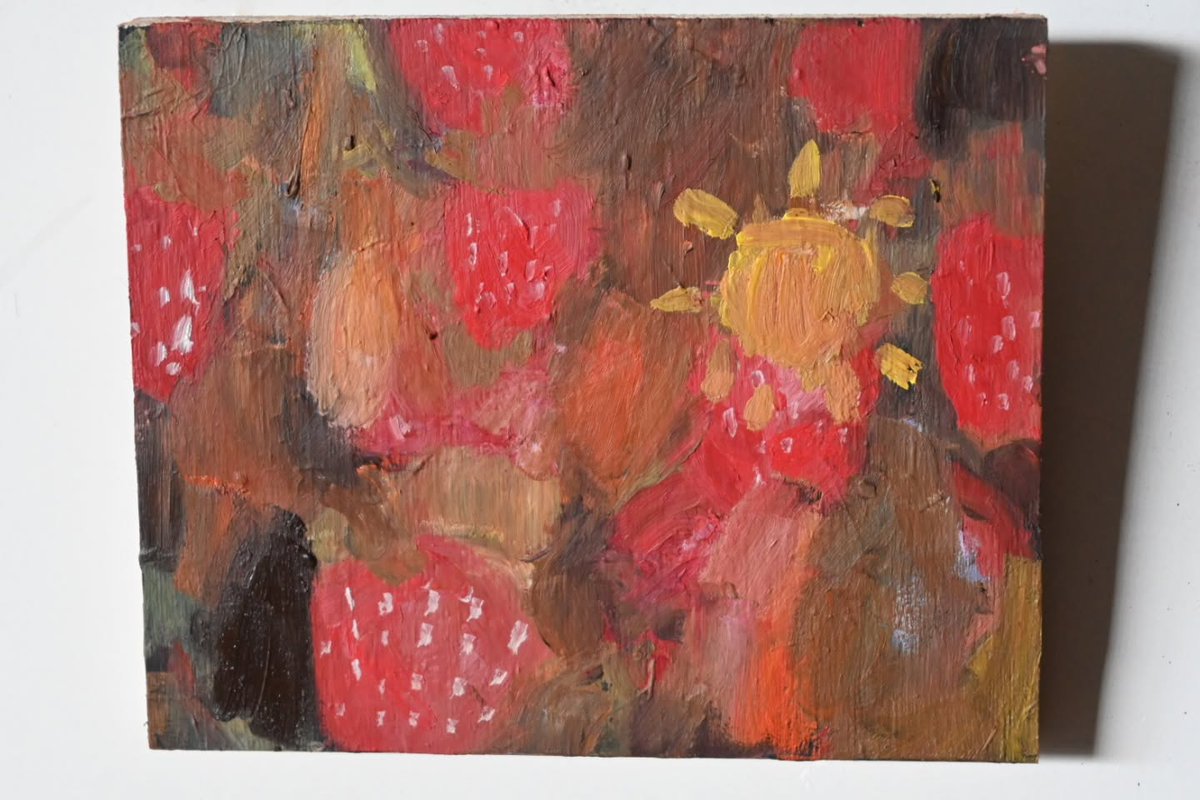 RaeAgebcry's tweet photo. Oil on board, experimenting with cold wax medium. https://t.co/5XSyQGWyIv