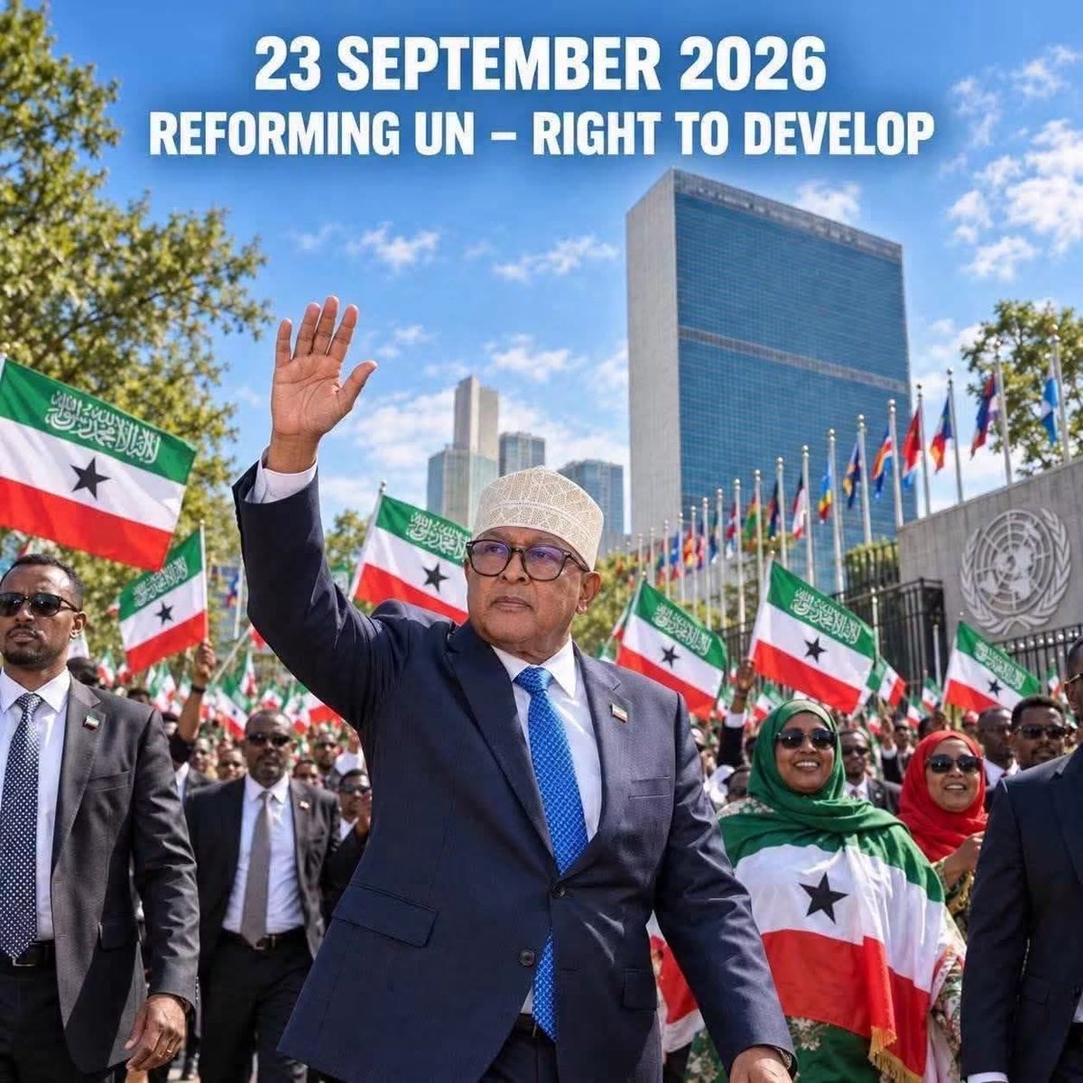 Maxamed_Khaire's tweet photo. Magaalada New York waxaa ka furmaya shirka Golaha Guud ee Qaramada Midoobay (UNGA). Sidoo kale, Arbacada waxaa la qorsheeyay in afaafka hore ee xarunta Qaramada Midoobay uu ka dhaco mudaharaad weyn oo lagu muujinayo taageerada iyo rabitaanka shacabka Somaliland https://t.co/lv2Pvc6O1U