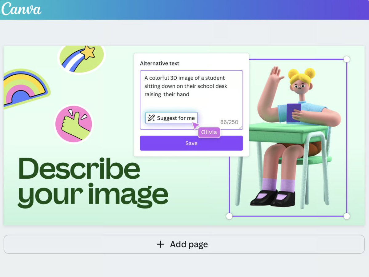 IAAPOrg's tweet photo. What if accessibility was built in from the start?

@canva is bringing accessibility guidance and tools into the design process, helping creators identify potential barriers and make more informed choices as they work.

Learn more: https://t.co/hcLbrfKgnv
#a11y https://t.co/8HfDE6IRXq