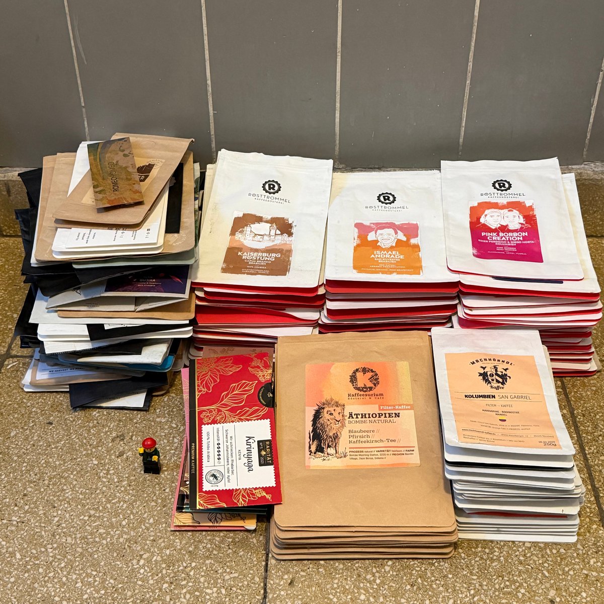 PenelopeScszy's tweet photo. We drink a lot of coffee during our streams—and this is only part of the pile of empty packages. https://t.co/uluA7YYsEE