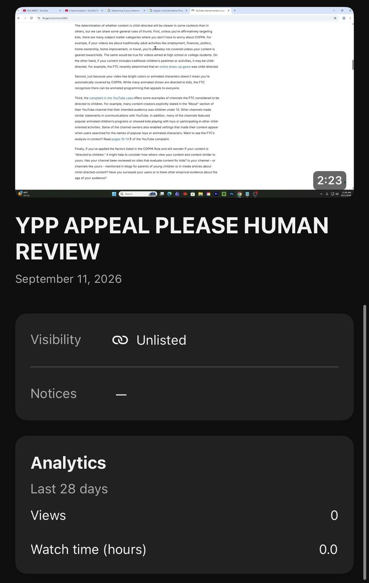ItsWRMZ's tweet photo. Many other creators in the same space and niche have already been remonetized.... what is the difference? SOMEONE LOOK AT MY CHANNEL!
@TeamYouTube 
@YouTube 
@YouTubeCreators https://t.co/zsWEvipkZg