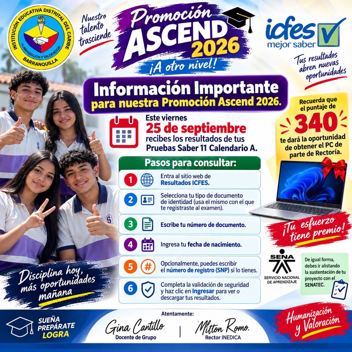 Ieddelcaribe's tweet photo. Este viernes dos hechos muy importantes para nuestra Comunidad Educativa.
@SecEducacionBAQ @pamars @MiltonRomo https://t.co/RHpoT61Bzp