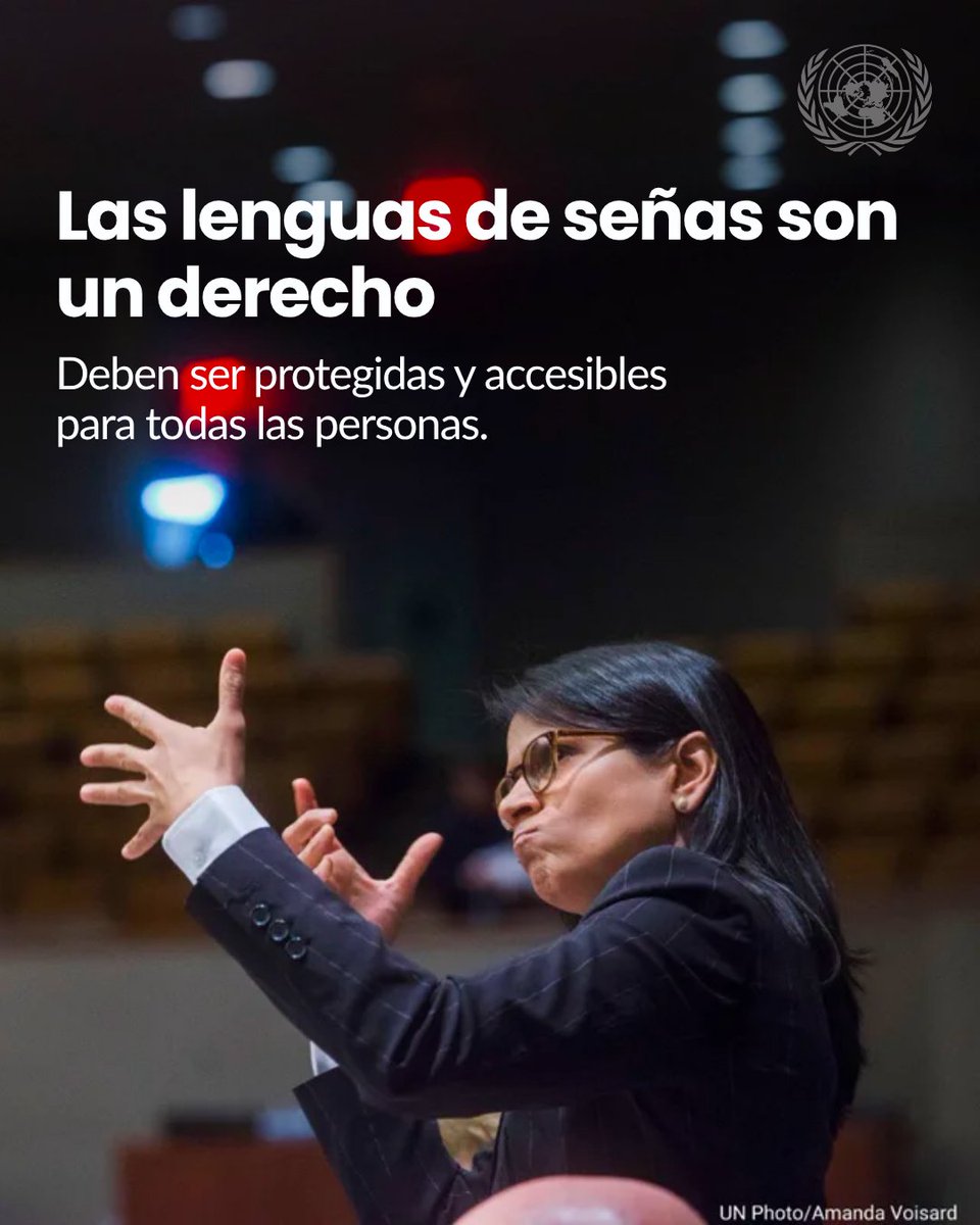 ONU_es's tweet photo. Imagina que te dijeran que tu idioma no vale.

Eso viven millones de personas sordas cuando la lengua de señas no se reconoce ni se enseña.

🔄 La inclusión empieza con el lenguaje. 

https://t.co/cRHYOOu3df https://t.co/HbmLyyZm5L
