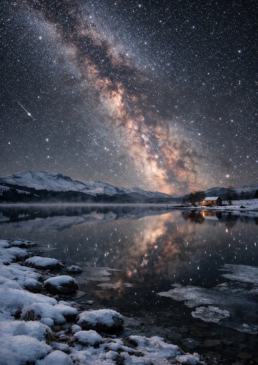 GarethJonesCWL's tweet photo. 🌌 Where the Milky Way meets the mountains…

A silent night, a frozen lake, and a sky so full of stars it feels almost unreal.

Imagine standing here with nothing but the sound of the cold night around you.

Would you stay for sunrise?
               https://t.co/esGqoOXWs8 https://t.co/1EW0OOMHmC