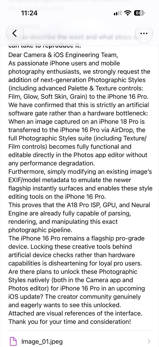 Gothbyju's tweet photo. @WhosCinq Write to Apple support, and feedback (for beta testers).

Please retweet!!! https://t.co/JJIeV5Dfdu