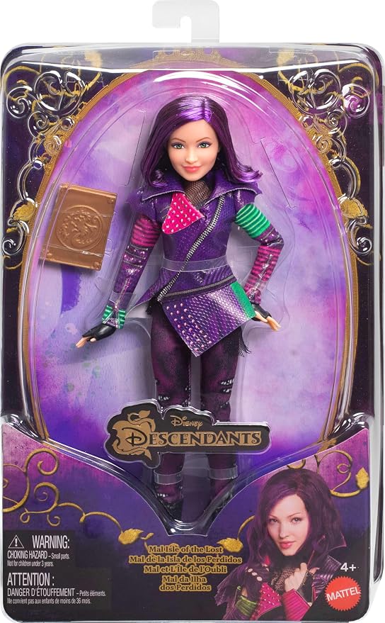 AcoPensal's tweet photo. it’s almost been 10 years since descendants premiered and mal is forever iconic and mattel dropped this 10th anniversary fashion doll and the details are everything . perfect addition for the shelf . get yours on amazon here : 

https://t.co/EvICppvPPu 🛍️💜

#ad https://t.co/1dKwVu6CBi