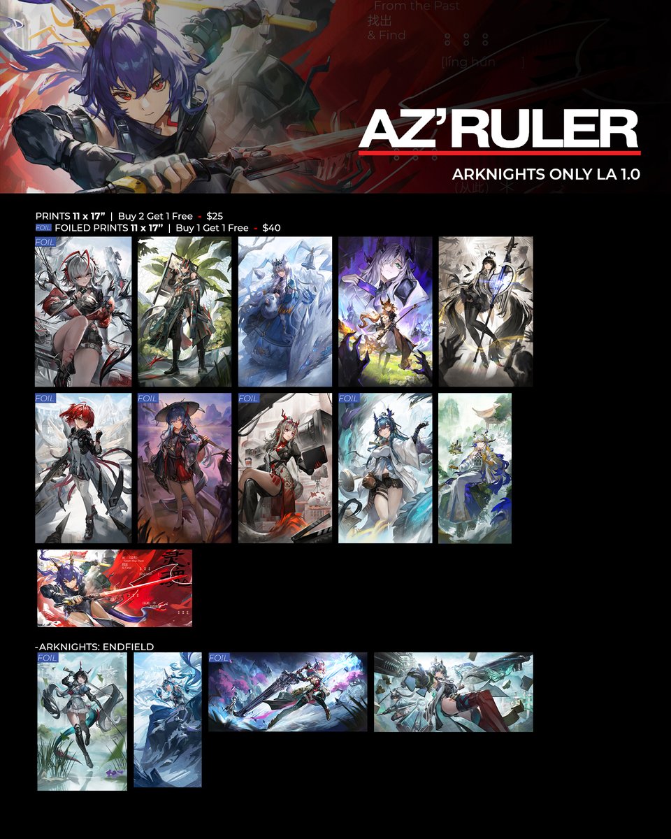 Az_Ruler's tweet photo. Hello! I'll be at @ArknightsonlyLa this Saturday! 

I've added new postcards and the new Laterano photocards set to my catalog. Excited to be there! I love Arknights!! https://t.co/psMQMgWmD5