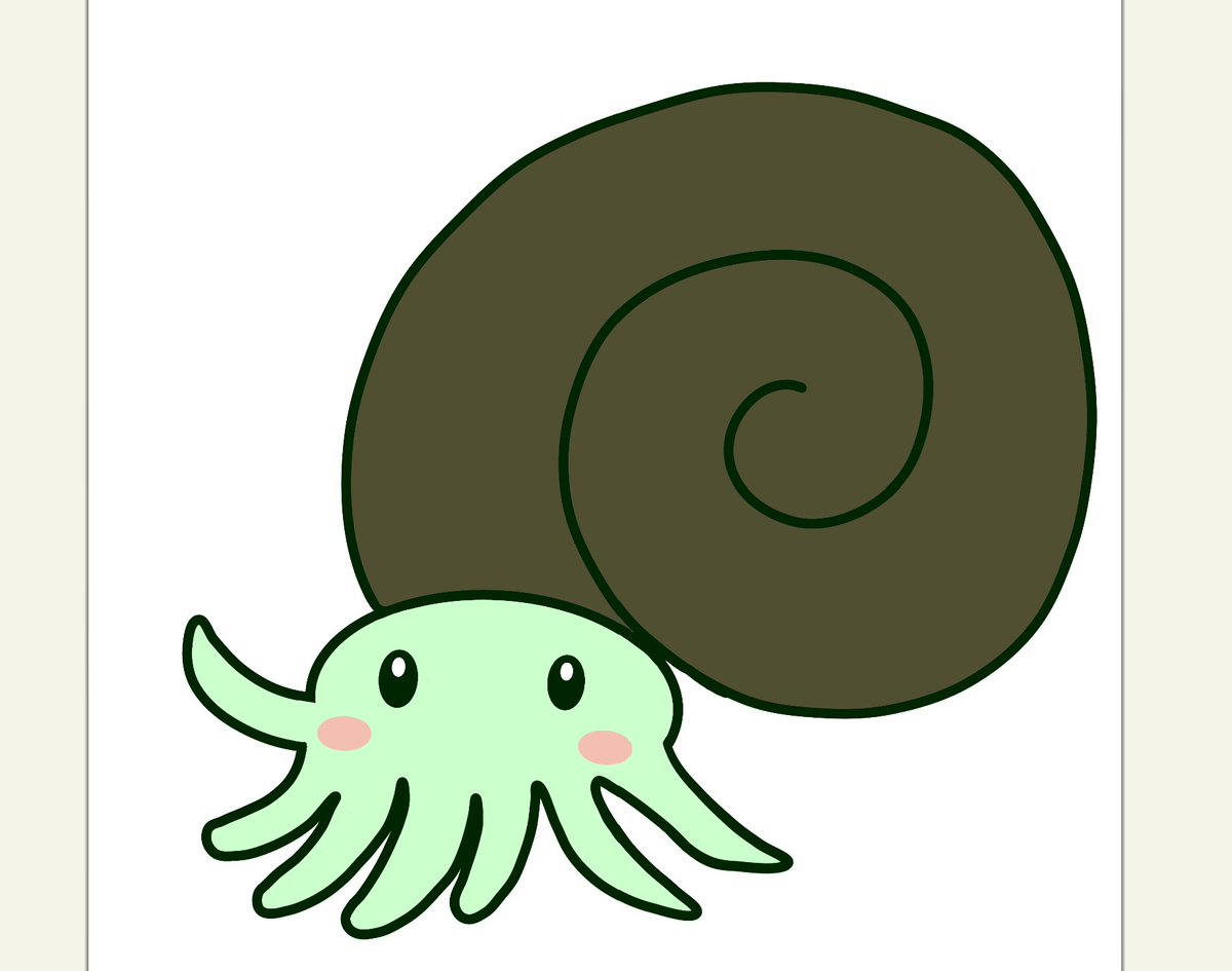 kiyolcano's tweet photo. とある用途でアンモナイトのイラストを描いているのですが、手足のバランスが全然取れない…
脚がいっぱいある生き物は苦手です。 https://t.co/y5PZK5YbGG