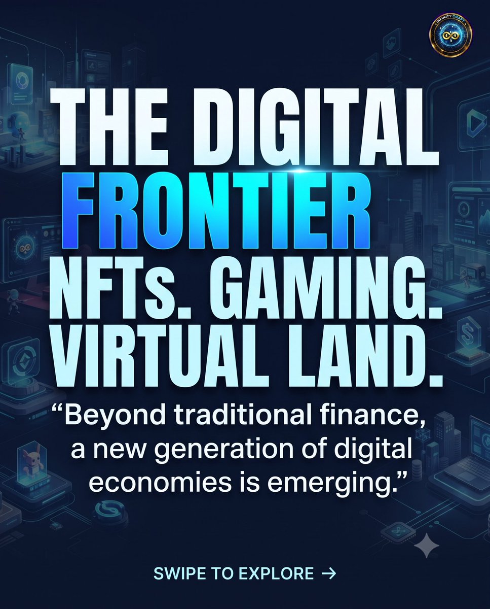 infinitydraftio's tweet photo. **The Digital Frontier is expanding.**

Finance is no longer limited to traditional markets.

A new generation of virtual economies is emerging around **digital ownership, gaming and virtual environments**. https://t.co/hUm4CoX9Ks