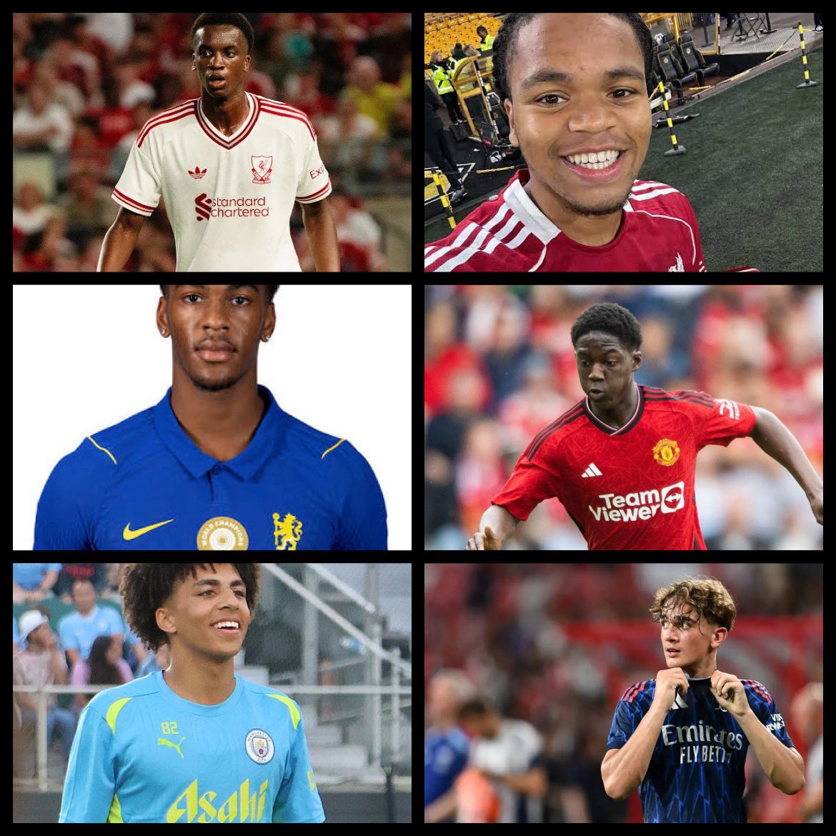 aroexclusive's tweet photo. One thing I love about English press and media is that they always Push their home grown players to fame and Popularity.

Trey Nyoni, Rio Ngumoha, Kobi Maino, Joash Acheampong, Rico Lewis and Max Dowman are perfect example of English Media Power. https://t.co/ROCQthVfGg