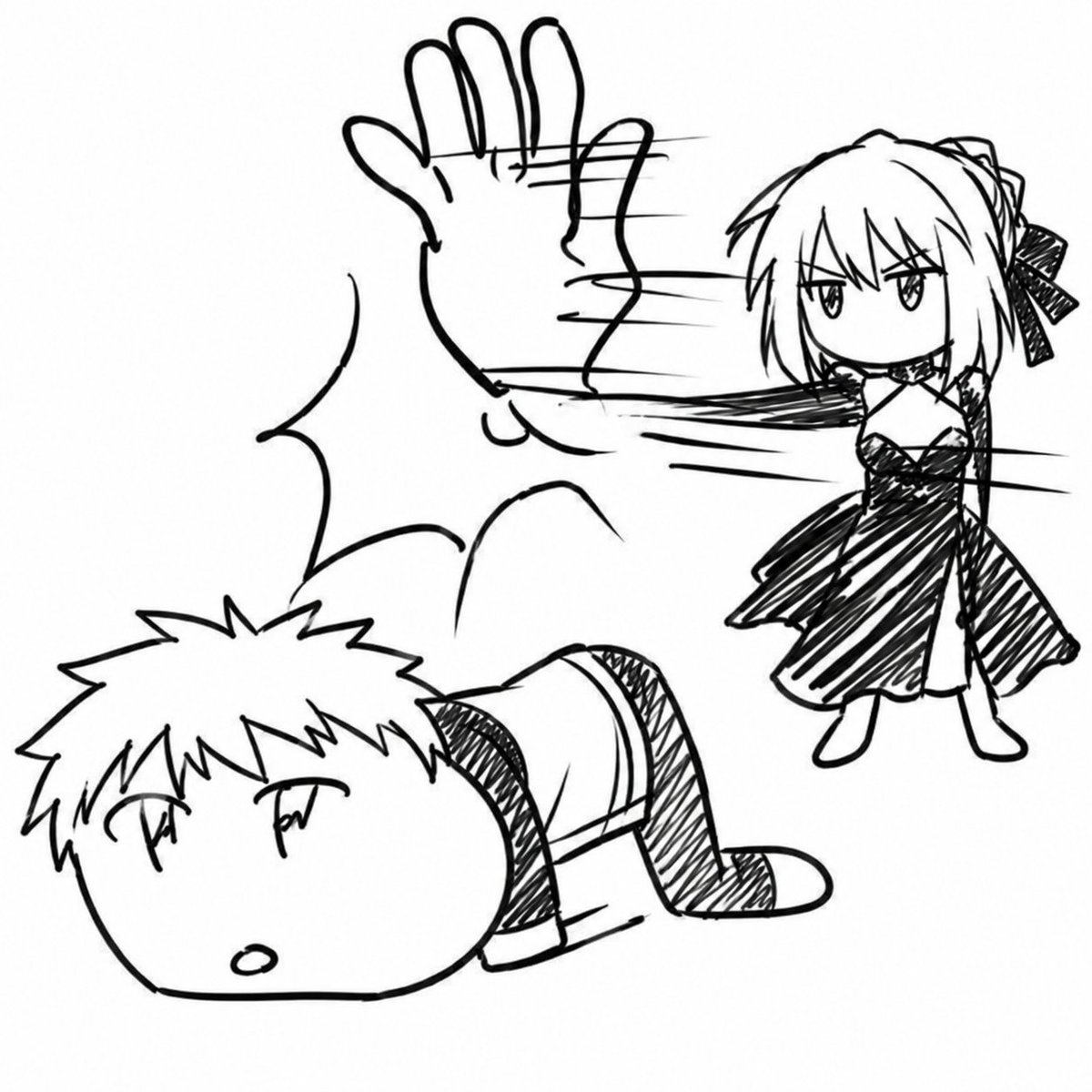 limitedsaturn's tweet photo. Salter beating shirous ass (literally)

#salter #shirou #fgo https://t.co/vY4n35iGPI