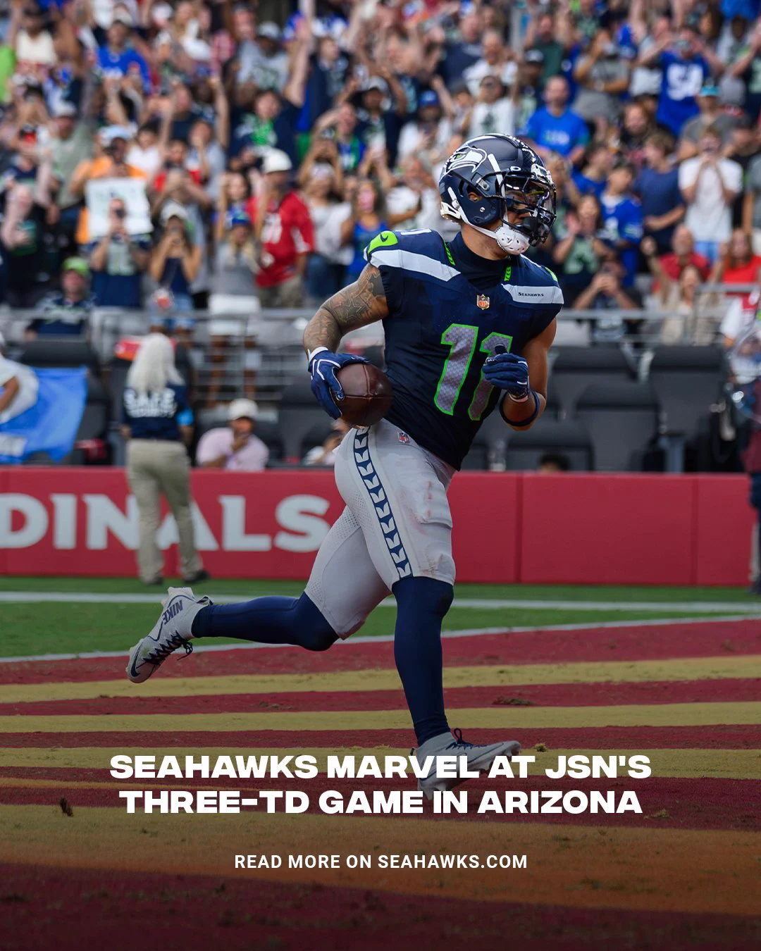 Seahawks Marvel At Jaxon Smith-Njigba's Three-TD Performance In Arizona: 'Man, This Guy's A Wizard'