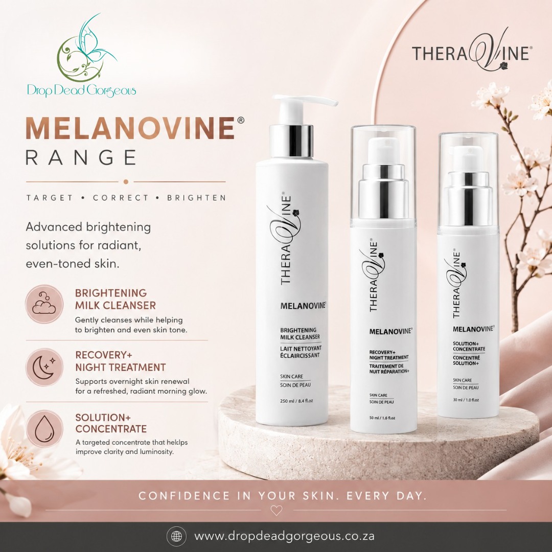 LizethPelcher's tweet photo. Discover the TheraVine Melanovine range for a brighter, more even-looking complexion. Featuring a gentle cleanser, nourishing night treatment, and targeted concentrate to support smoother, more luminous-looking skin. Available from Drop Dead https://t.co/IHV8eOmljM