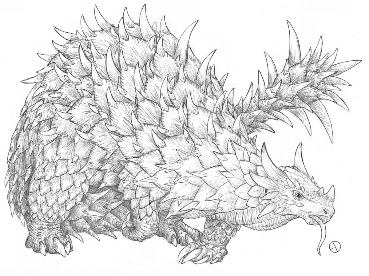 SaurArch's tweet photo. Nomen Dubium III.5.5: Paleoscincus
#scifiart #retro #lostworld #paleoart #mesozoic #jurassic #Stegosaur #dinosaur #pangolin https://t.co/t4crNtHN1g