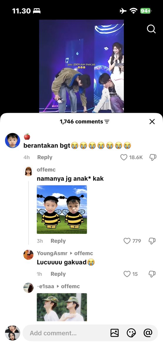 keonttiny's tweet photo. sumpah, call me baperan or whatsoever, but this kind of joke is not funny at all. 

the video showed seonghyeon stumbling over his words and keonho accidentally dropping his MC script and the comment section went like this ☹️💔 https://t.co/sqKZZGqqor