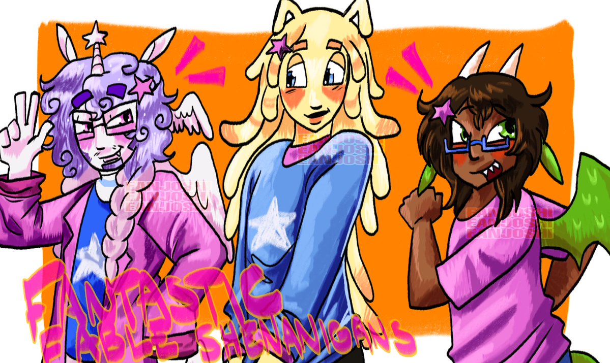 FACTMEBLUES's tweet photo. the fantastic fable gang !!! #factattackadventures #octwt #art https://t.co/BSxRPlYvs6