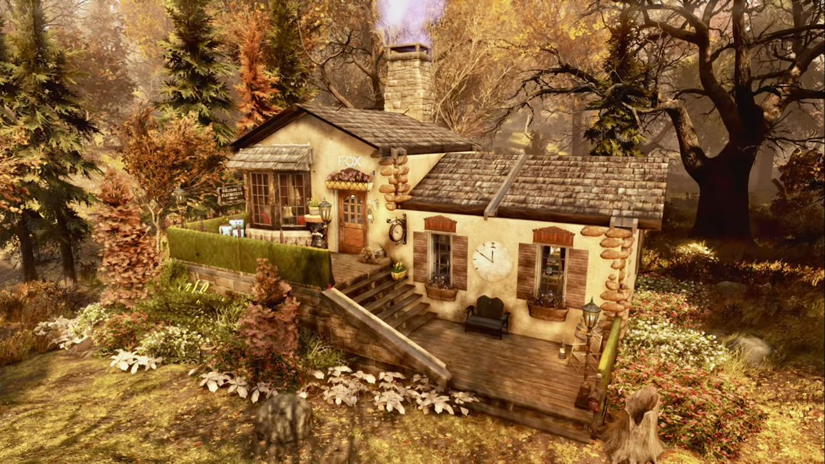 theflailingfox's tweet photo. Some screens from my Cozy Rustic Stone Cottage CAMP Build 😊❤️ https://t.co/PABdkTYcnS 
#Fallout76camp #fallout76 #falloutcamp https://t.co/wgn8Eljcb1