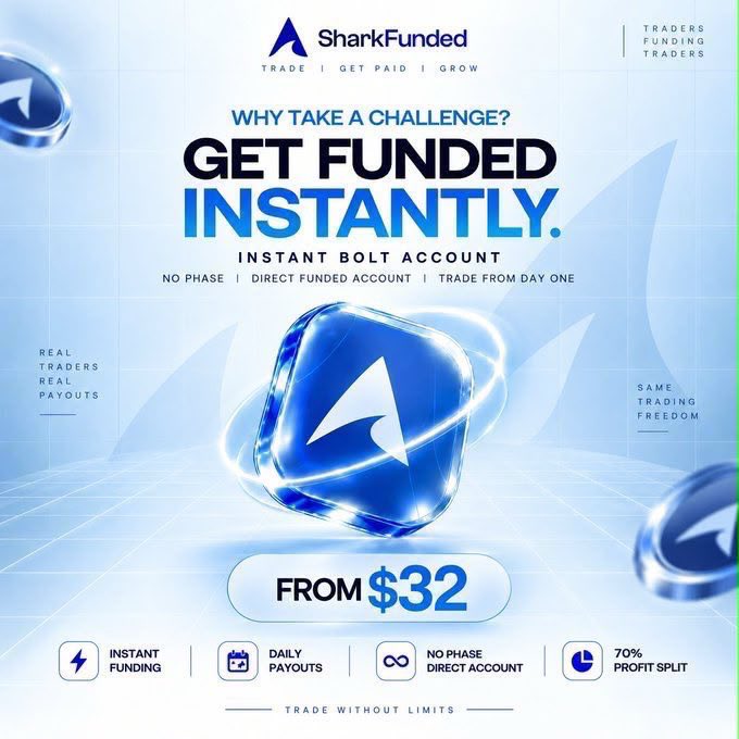 MR_EUR0's tweet photo. Looking for a instant account try @SharkFundedfirm 

Get instant funding at just $32 no consistency 

Daily Payout https://t.co/oanJ2dHIHo