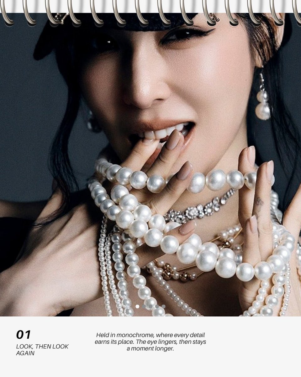 Tiffaanny's tweet photo. Look, and look again. The pearls deserve all the attention in this one. They catch the light so beautifully on camera, especially paired with the tilted beret and such a bold concept. Definitely one of those looks that gets better the longer you look at it. https://t.co/qqD6Jv8cGi