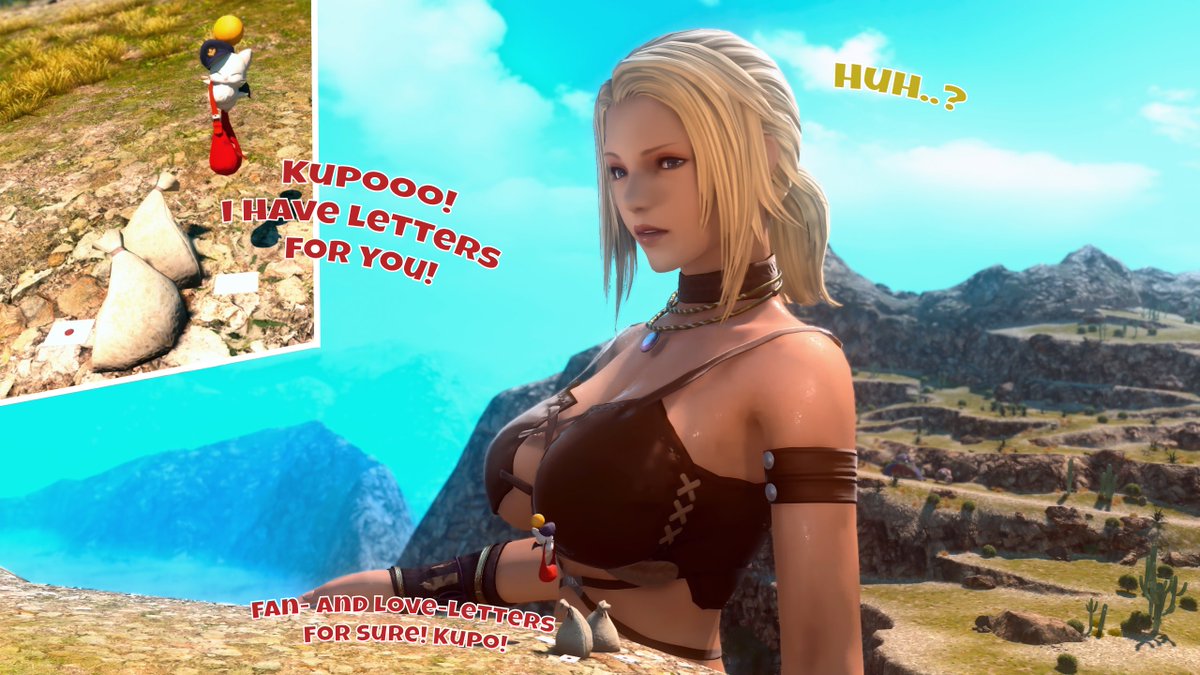 Lestal7's tweet photo. Problems with the fan mails...
..i can't read it! 😭
#giantess #巨大娘 #xivsize #Sizetwitter #ff14nsfw #ff14lewd #GPOSER #GPOSERLEWD https://t.co/hNHH1CFVRq