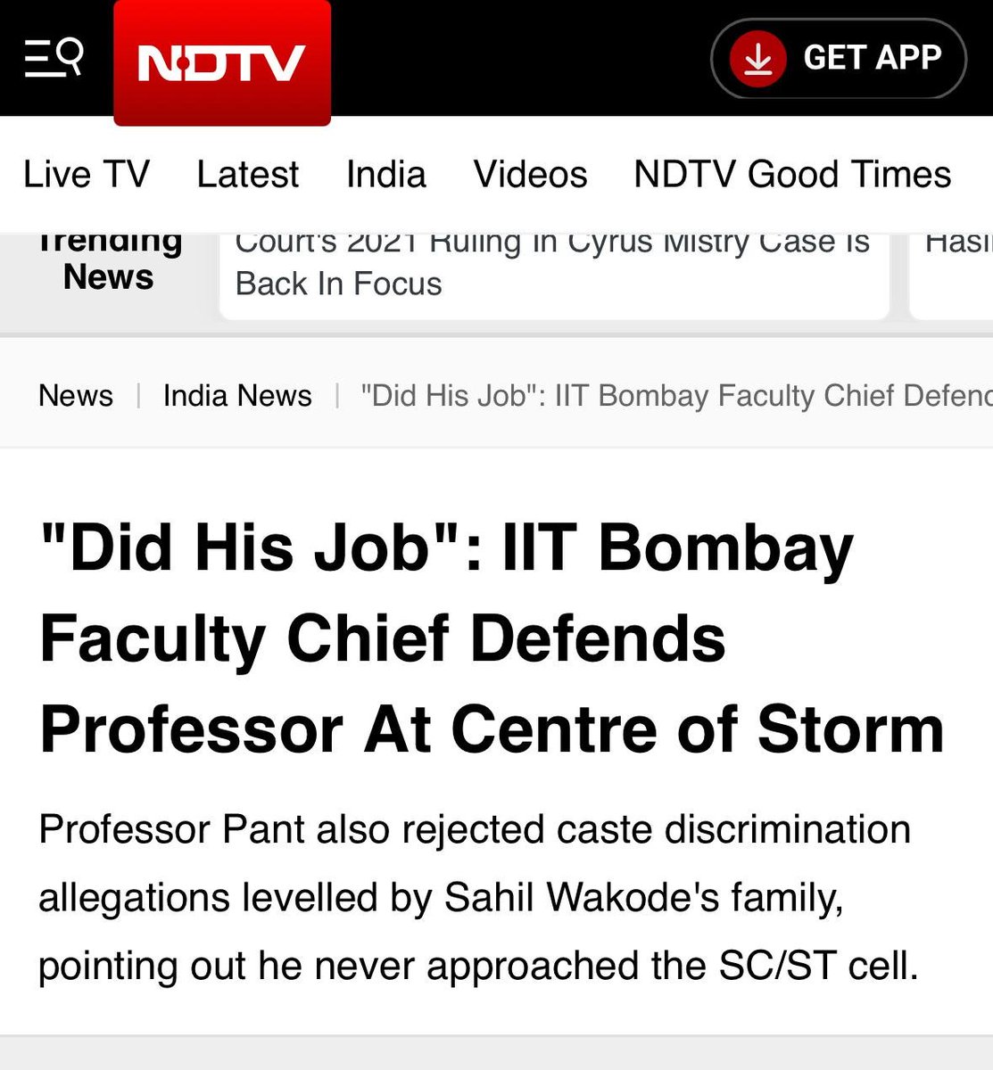 venkat_fin9's tweet photo. He did his job, but many people have already declared this a case of caste discrimination without waiting for a proper police investigation or the facts to be established. If the allegations are not proved, Professor Surya should consider pursuing appropriate legal action, including defamation proceedings, against those who publicly made false or defamatory claims.