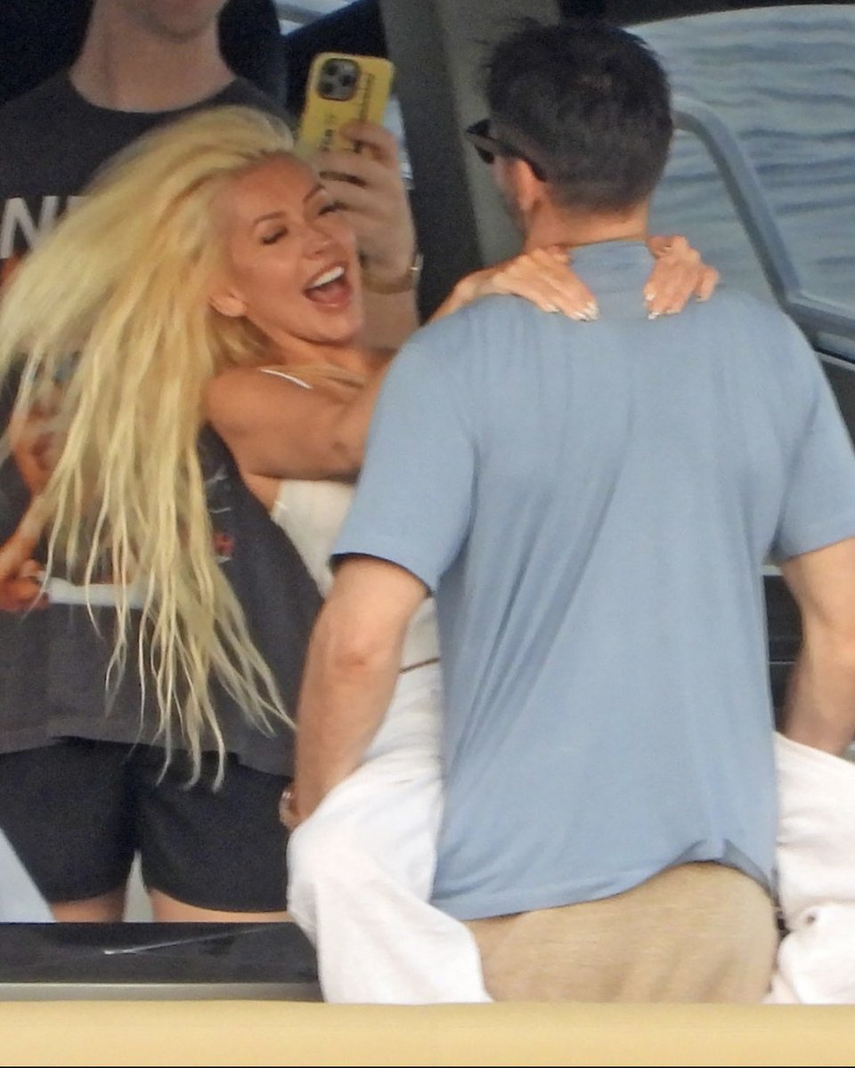 XtinaLoverr's tweet photo. 🚨 New candids of Christina Aguilera living her best life with fiancé, Matthew Rutler, on a yacht in Portofino. https://t.co/QJHLdbIzib