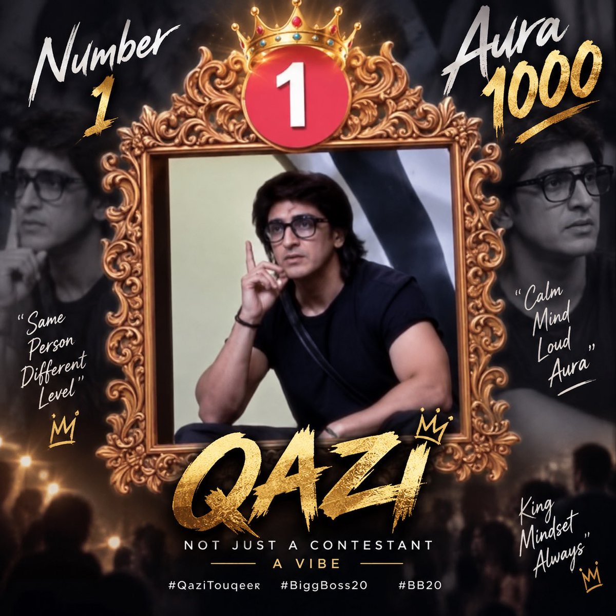 shaan_cr7's tweet photo. .#1 SPOT: QAZI.
    AURA: OFF THE CHARTS. 💀🔥

Qazi sitting at #1 like the spot was literally made for him. 😭🤣

Number 1. Aura 1000. 💀🔥

#QaziTouqeer #BiggBoss20 #BB20 https://t.co/kC8awuS9Et