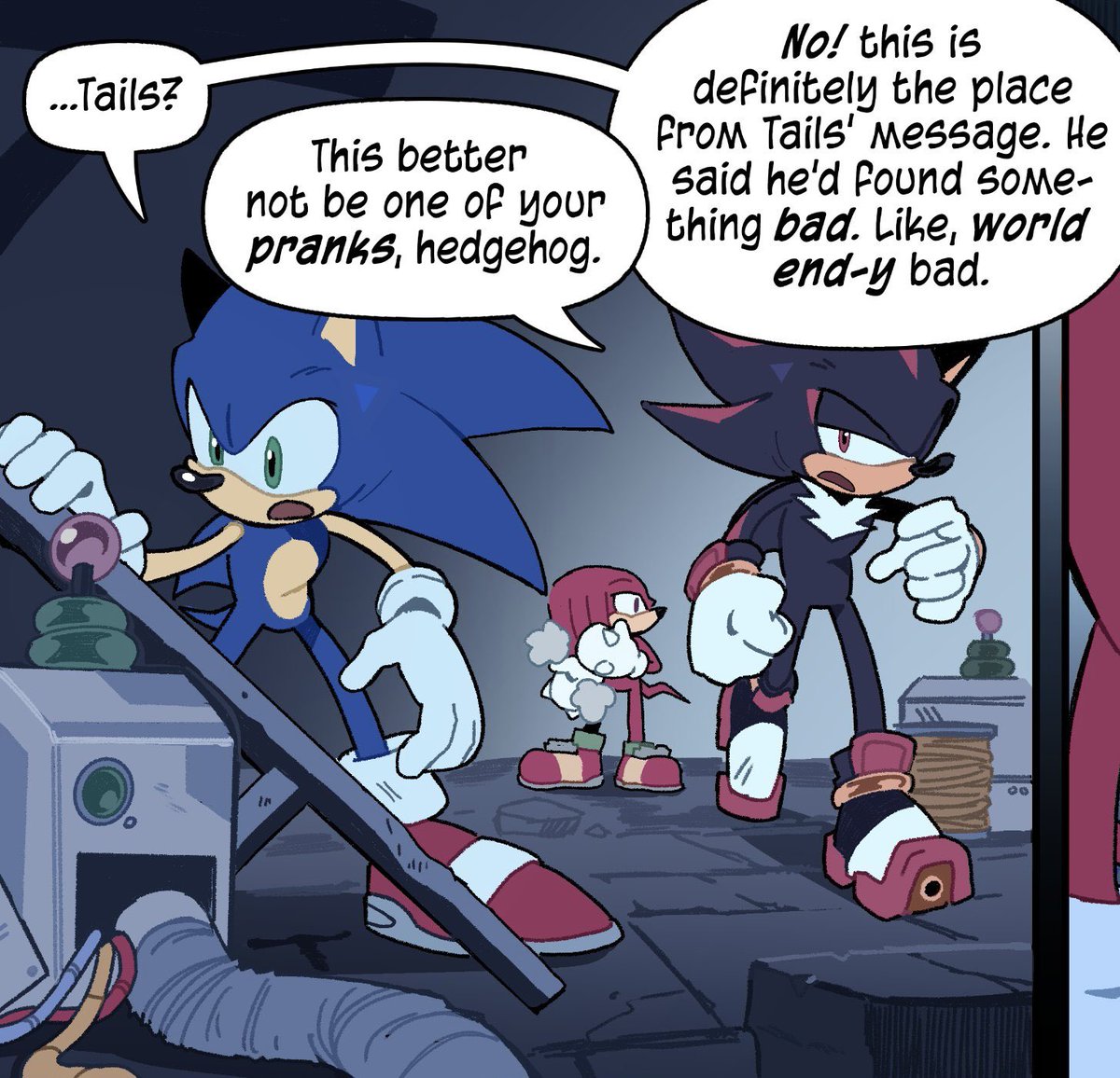 FirestormFox's tweet photo. this implies that Sonic is in the habit of pranking Shadow https://t.co/YVLqjRiqmP