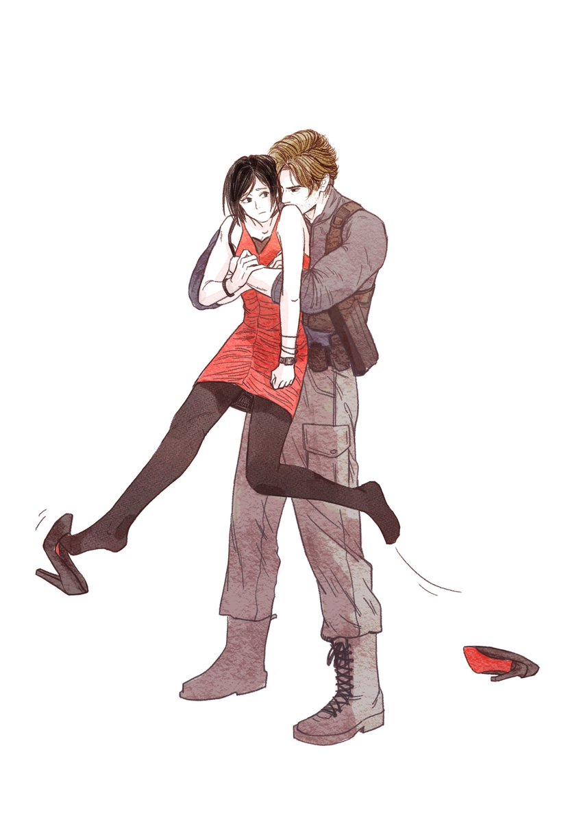 d2mpdpnygt_lynn's tweet photo. Do not hold your cat like this.#aeon 
re2 ada and re9 leon：） https://t.co/YokUzYTxvb