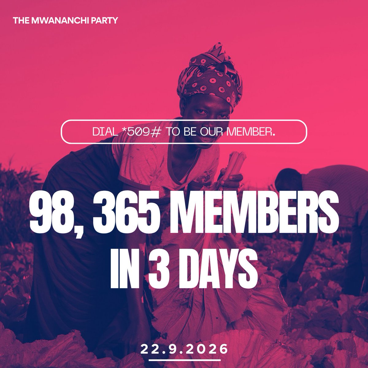 HEBabuOwino's tweet photo. Wakenya nyinyi ni watu wa nguvu sana 👊
Thank you so much for the massive support.

Tuendelee kujisajili tujenge hii nchi pamoja. Dial *509# to be a member of our party. https://t.co/DnTWGsgwTt