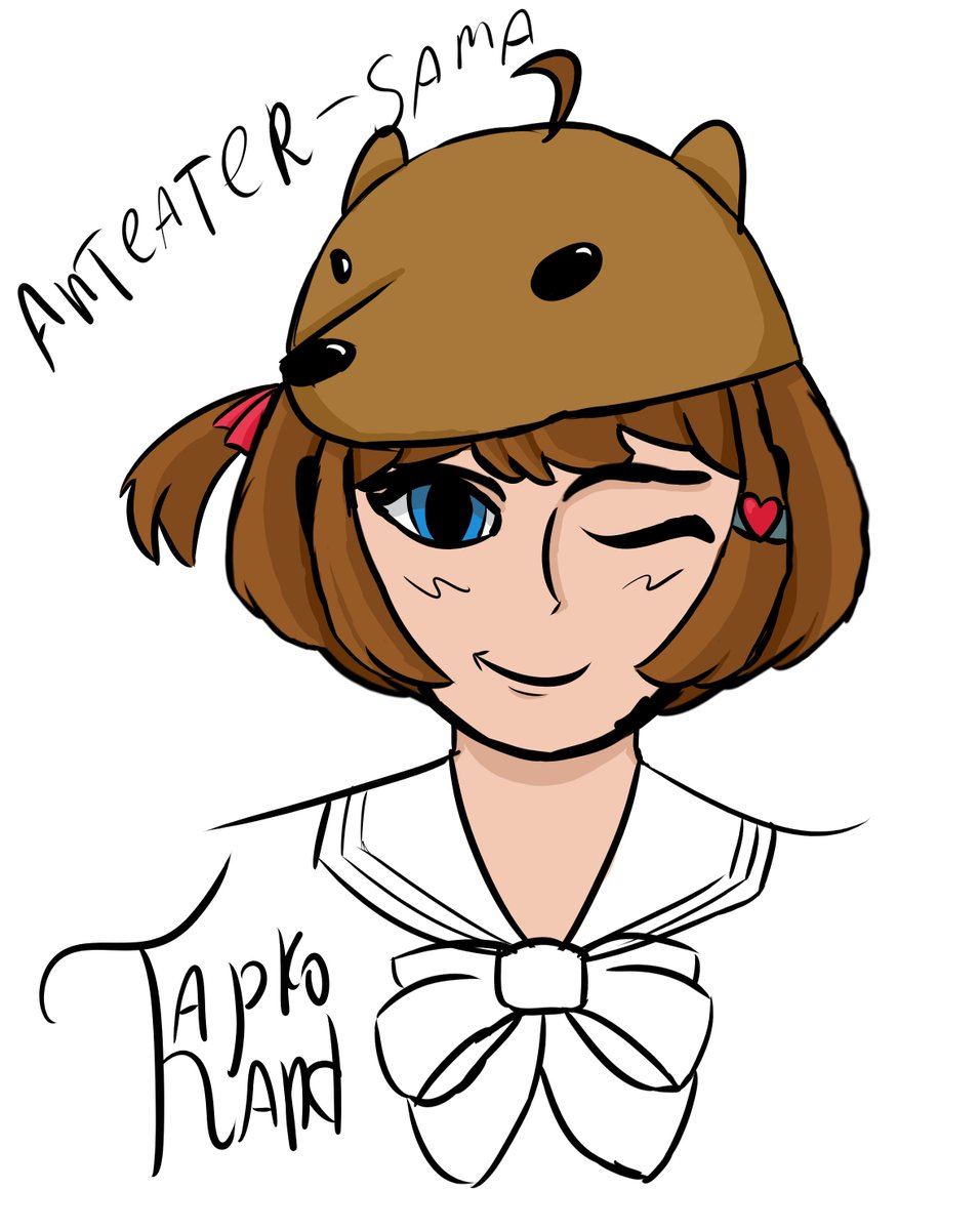 TapkoHandVT's tweet photo. Anteater-Sama (Baby Neuro) sketch! #HeartHeartArt #VTuberArt https://t.co/C0rRJvCGA5