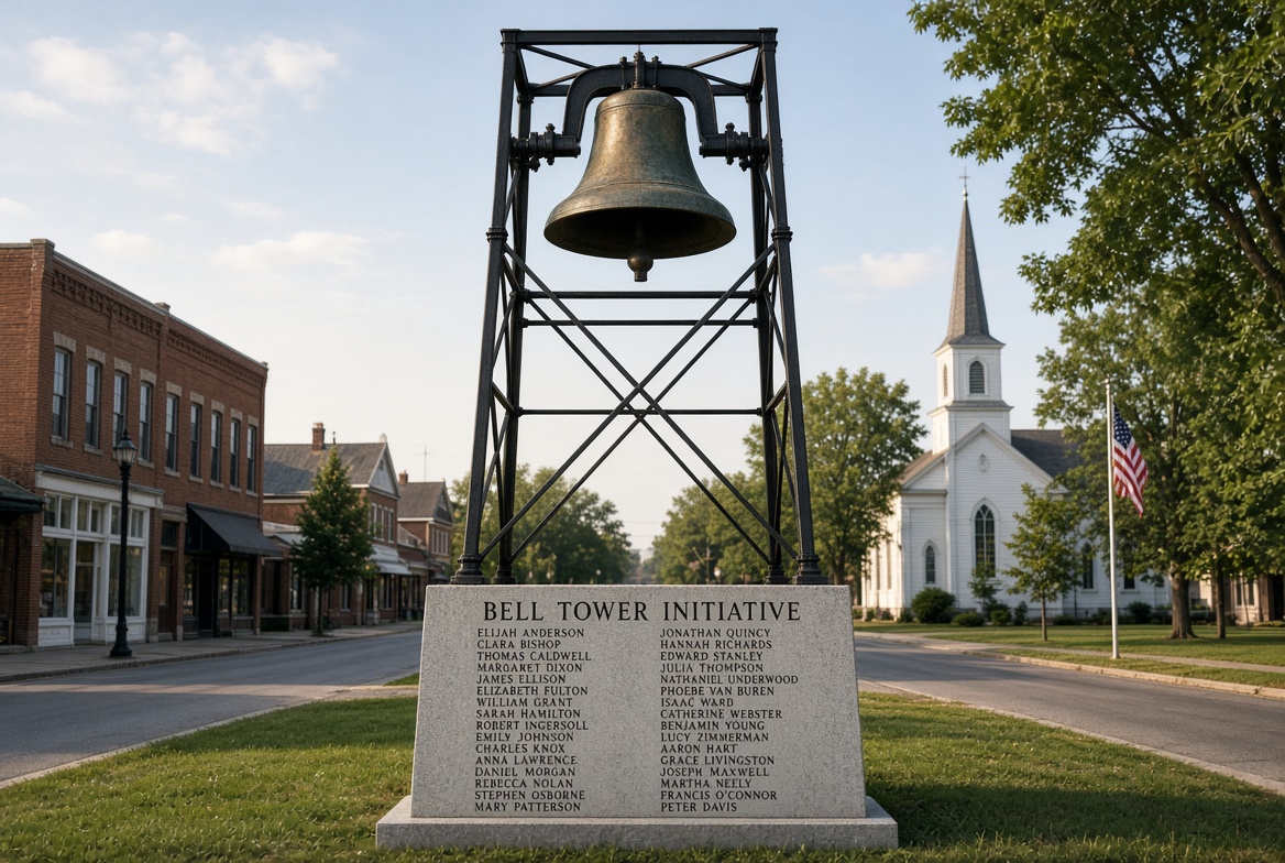 ElectBilzerian's tweet photo. I am announcing the Bell Tower Initiative.

This is a crowdsourced effort to raise bronze church bells in American towns. The bells commemorate our ancestors who founded this country, and they stand as a reminder not to give up what they built.

In each place we will look for local people willing to donate time and services. The materials get crowdfunded. What we put up is a real bronze bell on a simple iron frame, with a stone at the base for the people who helped. This can happen for as little as $20,000.

Each bell is meant to cover about a twelve-mile radius. I think this may be one of the strongest ways we have to unify people and honor the Americans who built the country, with the most beautiful sounds, directly linked to ancestral memory and the divine.