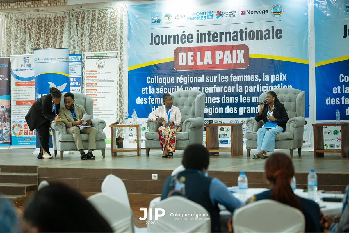 ffcrdc's tweet photo. Goma | September 22, 2026

The Funds for Congolese Women took part in the first edition of the Regional Women, Peace and Security Symposium, held in Goma as part of the commemoration of the International Day of Peace.
The symposium brought together women leaders, civil society organizations, and various stakeholders committed to peace, creating a space for dialogue and reflection on women’s participation and leadership in conflict prevention, peacebuilding, and the promotion of inclusive and sustainable peace in the Democratic Republic of Congo.
For FFC, this gathering was an important opportunity to strengthen dialogue, share experiences, and build synergies among actors working to advance peace and women’s rights.

#WomenPeaceAndSecurity #InclusivePeace 
#PeaceDay