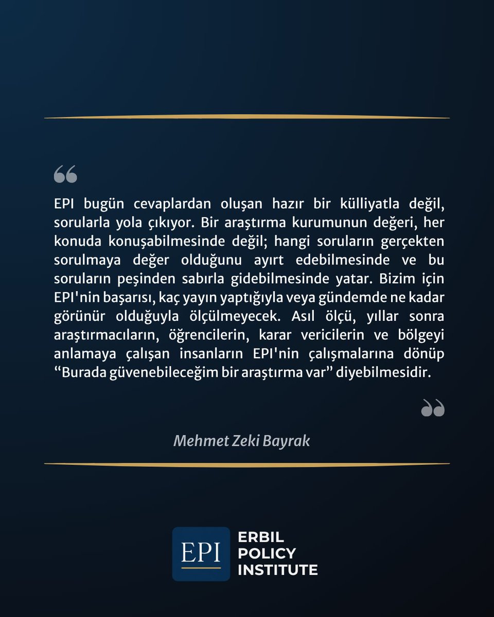 erbilpolicyinst's tweet photo. #YENİ

Erbil Policy Institute (EPI) Kurucu Başkanı Mehmet Zeki Bayrak (@m_zbyrk), EPI’nin kuruluş amacı, vizyonu ile çalışmalarında saha, tarihsel araştırma ve toplumsal analizin önemini ele aldı.

https://t.co/hnMYqgCohC https://t.co/Q647HPlj9E