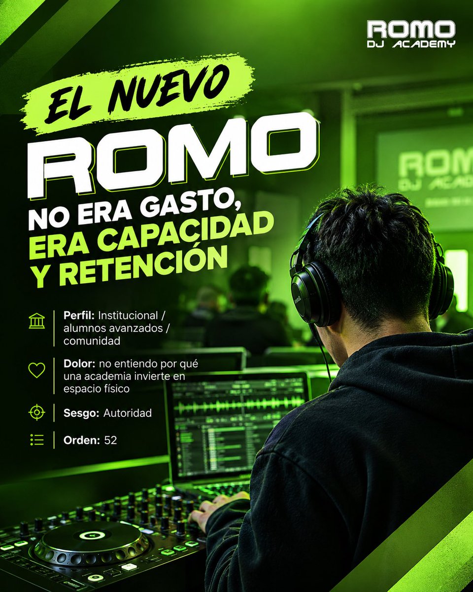 ROMODJEC's tweet photo. Un espacio pensado para aprender, practicar y crecer como DJ. 🎧
En Romo DJ Academy combinamos técnica, experiencia y práctica para llevar tu nivel a otro punto.
📍 Quito
🎧 Clase Demo SIN COSTO
📲 Agéndala por el WhatsApp de nuestro perfil
#Curso #DJPro #DJQuito #Aprende https://t.co/KvPWW7GV7k