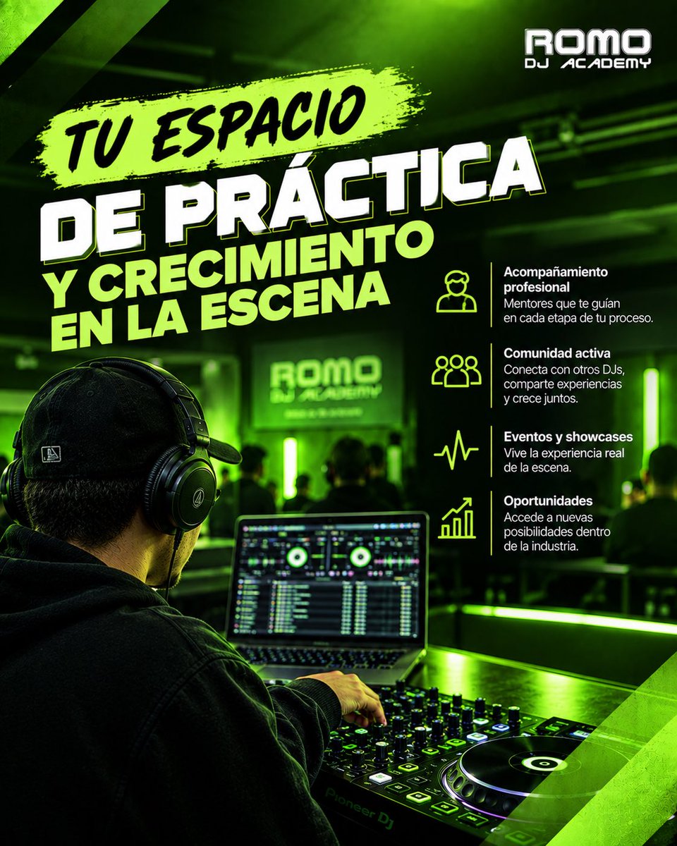 ROMODJEC's tweet photo. Un espacio pensado para aprender, practicar y crecer como DJ. 🎧
En Romo DJ Academy combinamos técnica, experiencia y práctica para llevar tu nivel a otro punto.
📍 Quito
🎧 Clase Demo SIN COSTO
📲 Agéndala por el WhatsApp de nuestro perfil
#Curso #DJPro #DJQuito #Aprende https://t.co/KvPWW7GV7k
