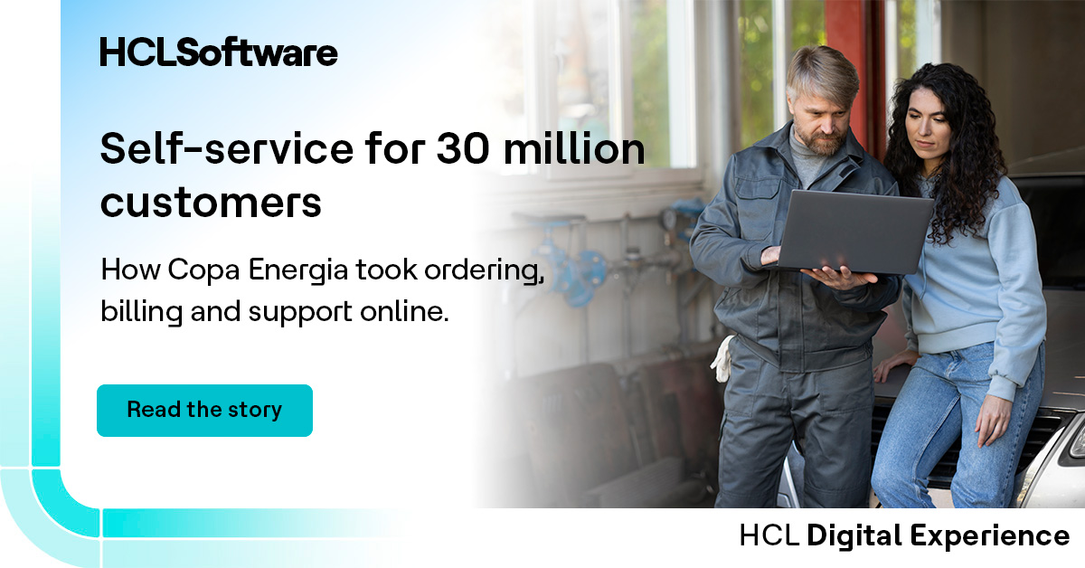 HCLDigital's tweet photo. Going digital is easy to say when 30 million people are waiting on the other end.

Copa Energia did it anyway. Here is how the rollout actually worked.

Read the story: https://t.co/RdpD2io2YD

#CustomerStory #HCLDigitalExperience https://t.co/zsCwc31wzx