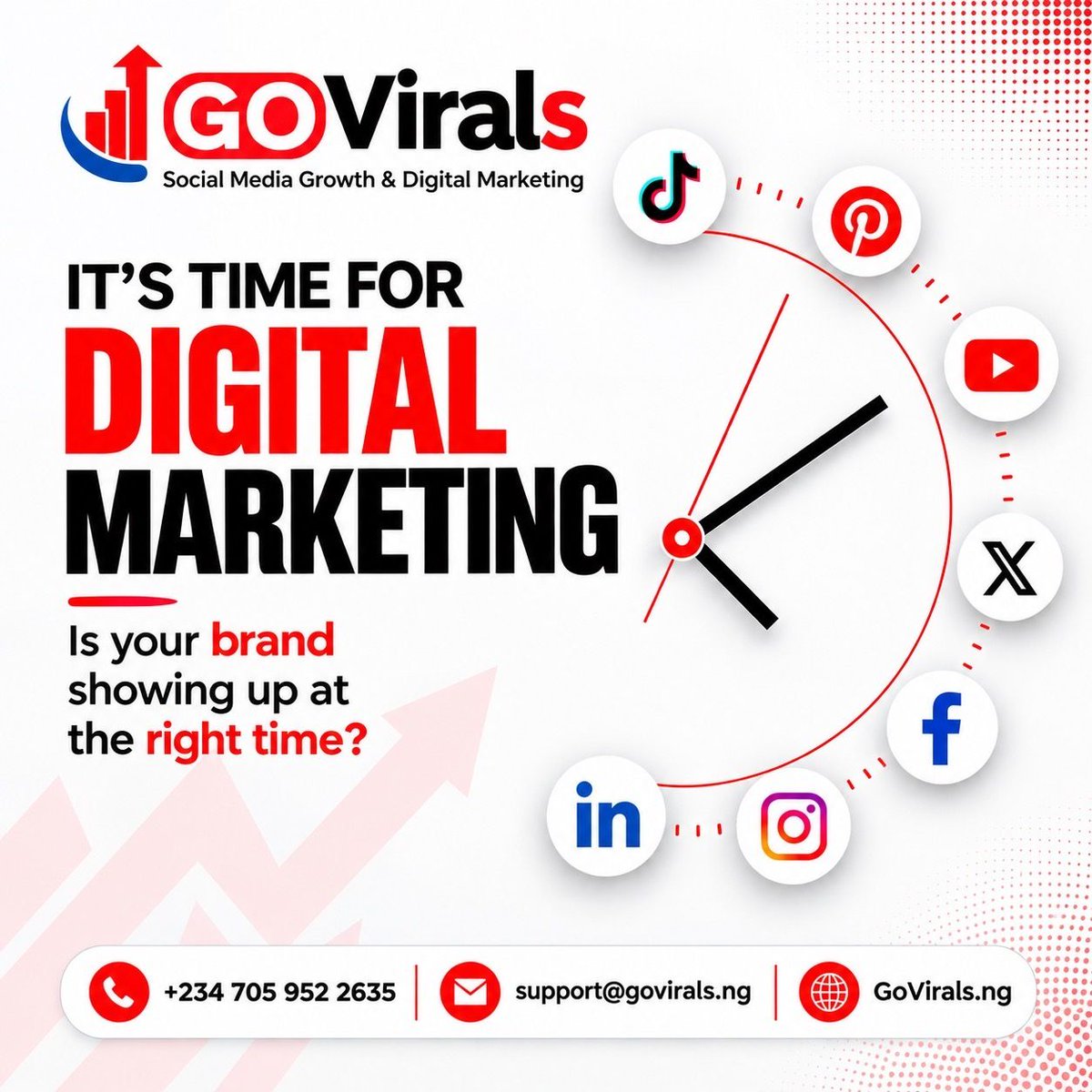goviralsng's tweet photo. 🚀 It’s time to take your brand digital!

📈 Build your brand.
🎯 Reach the right audience.
🔥 Get your brand noticed.

Ready to go viral? Let’s grow together!

#GoVirals #DigitalMarketing #SocialMediaMarketing #BrandGrowth #GoViral https://t.co/GVsTWY3Gnk