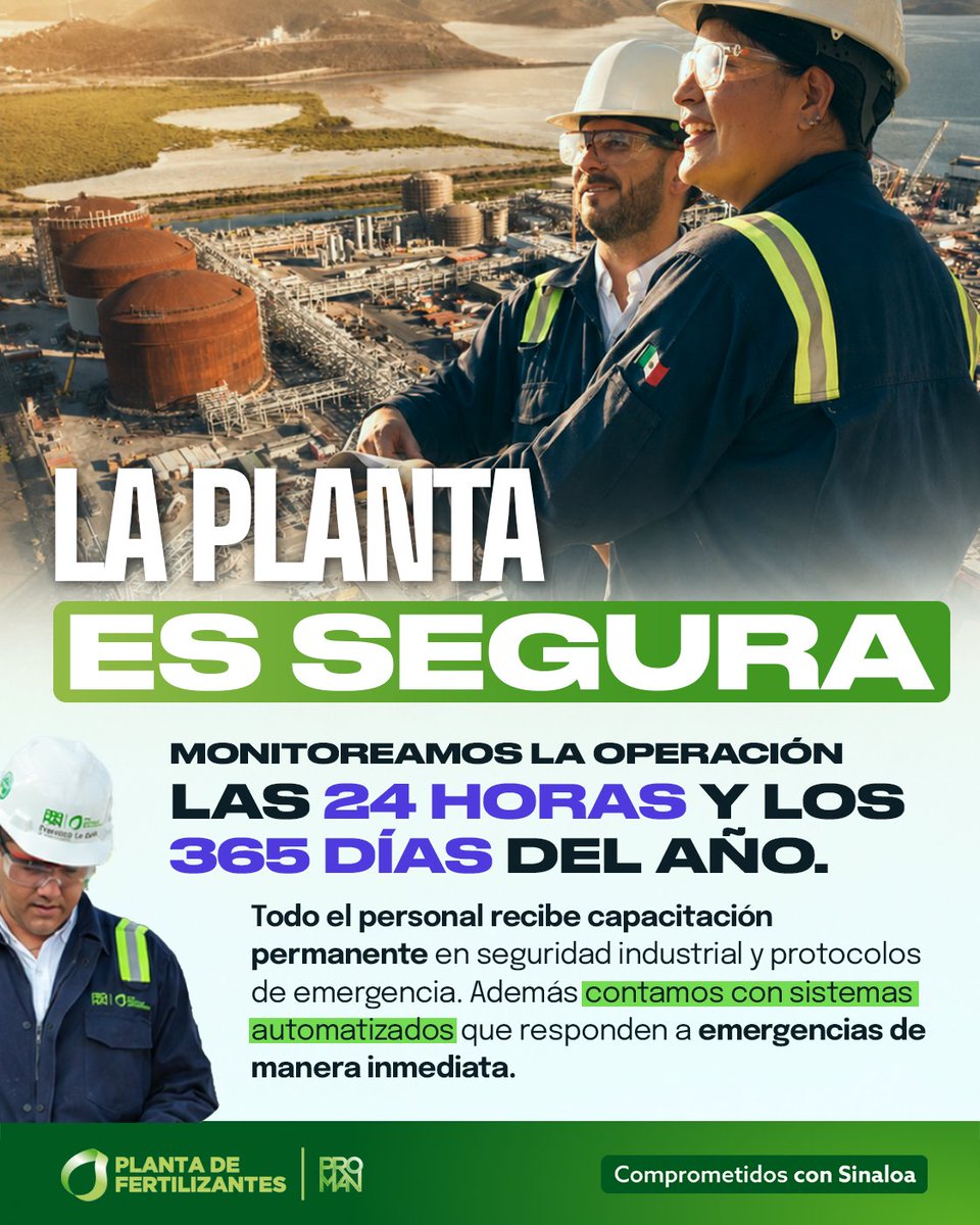 PlantaDeFertili's tweet photo. La seguridad de la planta nunca se detiene.
Monitoreamos la operación las 24 horas los 365 días del año, con personal capacitado y sistemas automatizados de respuesta inmediata.
#Topolobampo #ComprometidosConSinaloa https://t.co/s2xjtCqExf