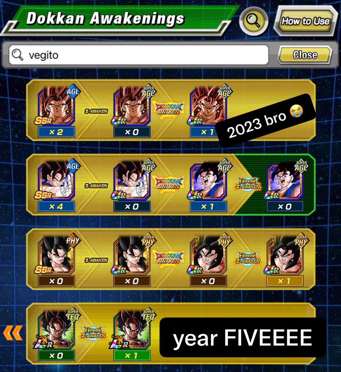 illusPlatypus's tweet photo. Vegito’s presence in Dokkan is a PROBLEM https://t.co/ChfQtX1qod