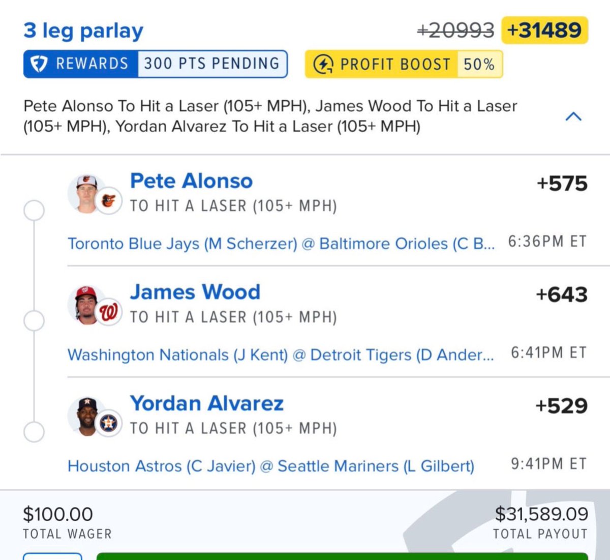Fabulous2pm's tweet photo. Lets hit the bank 😁

 #Gambling𝕏 #mlb https://t.co/1LKMiRyOcj