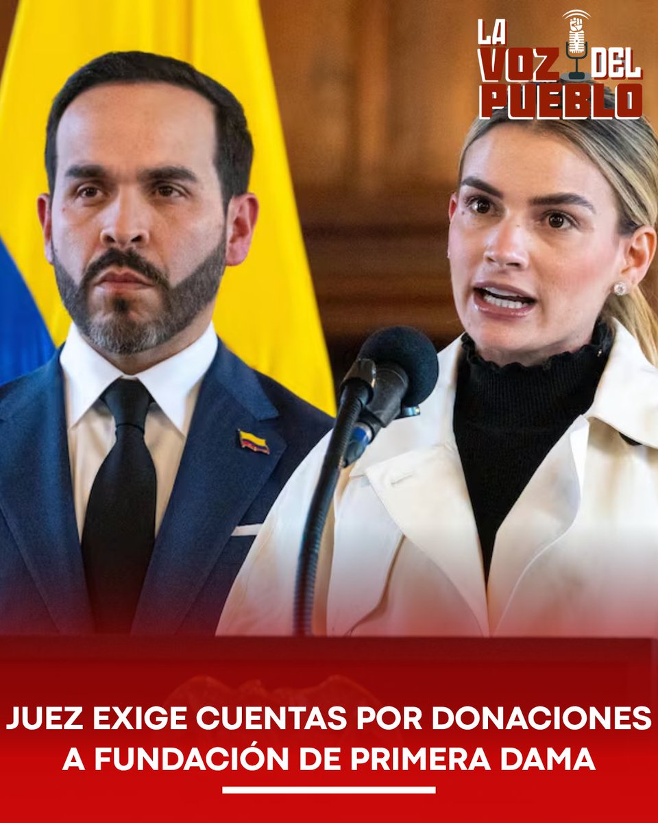 lavozdepueblo1's tweet photo. 🚨 JUEZ EXIGE CUENTAS POR DONACIONES A FUNDACIÓN DE PRIMERA DAMA

El Juzgado 38 de Familia de Bogotá admitió una acción de tutela presentada por el senador Alejandro Ocampo contra la Presidencia de la República, exigiendo claridad absoluta sobre los recursos recaudados por la Fundación Colombia Luz y Sonrisas, entidad representada legalmente por la primera dama, Ana Lucía Pineda. La acción judicial busca forzar la entrega de información que la Presidencia se ha negado a transparentar a través de derecho de petición.

Ocampo pide cuentas claras sobre la campaña "Colombia, un solo corazón", lanzada para recolectar ayudas tras el devastador terremoto del pasado 10 de agosto. La tutela exige precisar cuánto dinero ha ingresado a la fundación constituida en julio de 2026, cuánto se ha gastado, cuál es el saldo disponible y quién auditará los fondos. Aunque el auto judicial no prejuzga sobre delitos, deja al descubierto la falta de transparencia del entorno presidencial frente a las donaciones públicas.