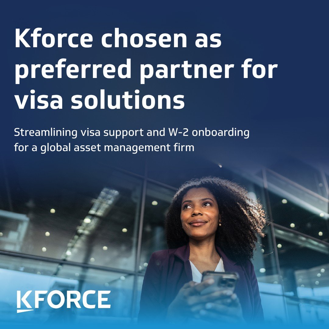 Kforce's tweet photo. We help U.S. based clients and candidates find a path forward with immigration solutions spanning H-1B, F-1, STEM OPT, CPT and Green Card pathways.

See how we helped one global asset management firm create a long-term solution for international talent: https://t.co/E5yul2CSMF https://t.co/EzwNild87G