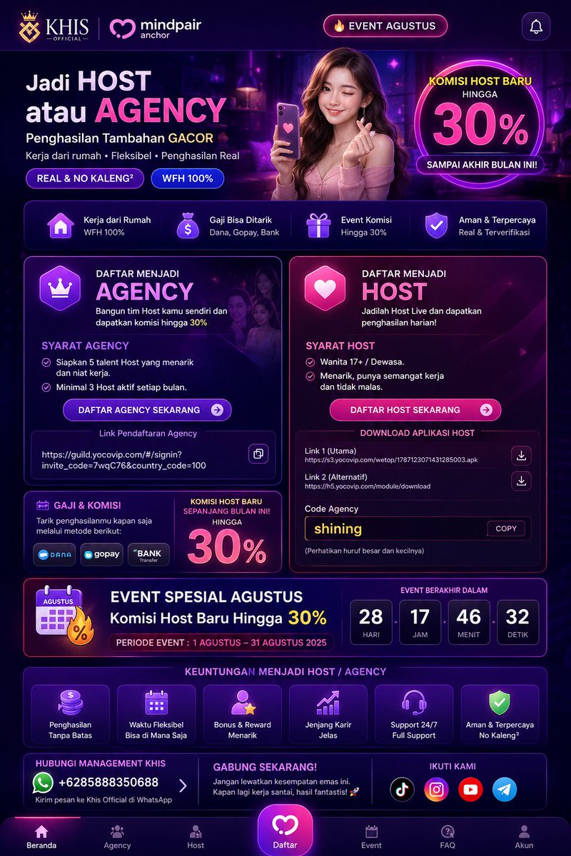 Iyem28OFFICIAL's tweet photo. Let's Join in Digital Working ,
https://t.co/j1dT5QSDyt
Free No Fee Registration 🥰😍😘
Gratis No pungli.
Mari kita Sukses dan Kaya sama² 😍 https://t.co/4LQiqXUbK9