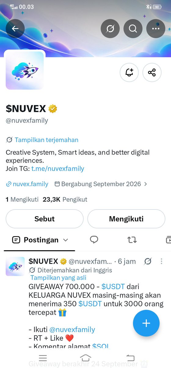 Kusmana36's tweet photo. @nuvexfamily 7NiHJ43Bxg2FdLZ3DVFisGxa3RYTpFDZLDn66s2Xp3FP https://t.co/wMNZWAiPYW