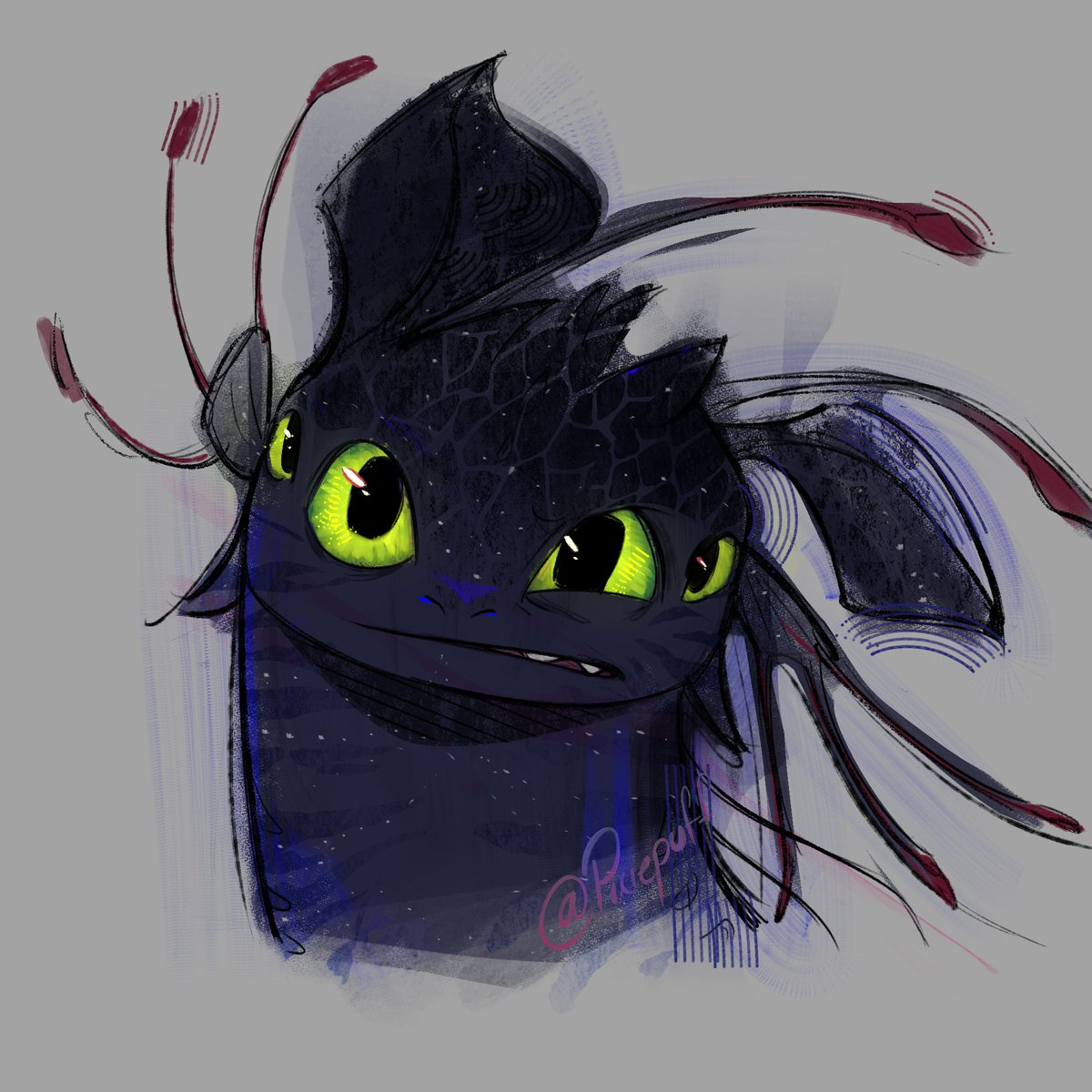 Pixiepuff19's tweet photo. Just a cut Pandora's Toothless, I've adjusted the color profile de first one i didn't noticed it so i hope you like this new sketch :3

#Avatar #HTTYD #Toothless https://t.co/uWGVelaASY